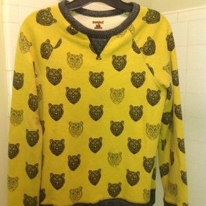 Hipster bear print sweater 🐻